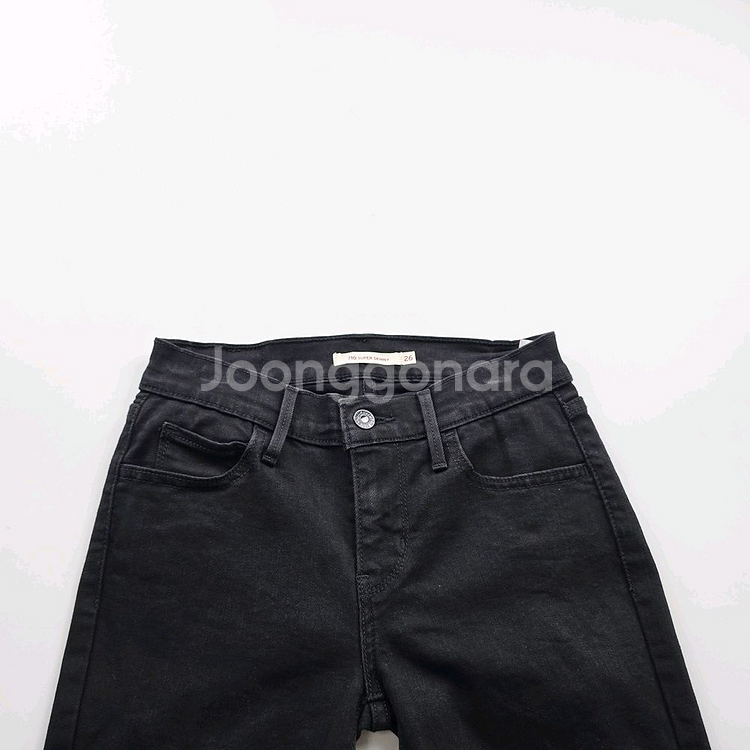 리바이스 청바지 흑청 스판 데님 사이즈25 R3901--1