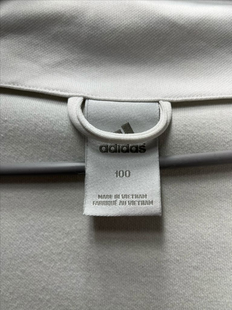 아디다스 흰색 3선 트랙탑--3