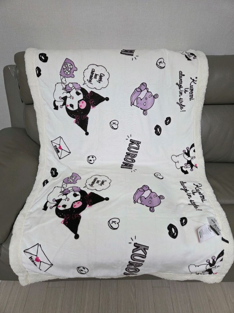 산리오 시나모롤 헬로키티 극세사 양털 쇼파 담요--2