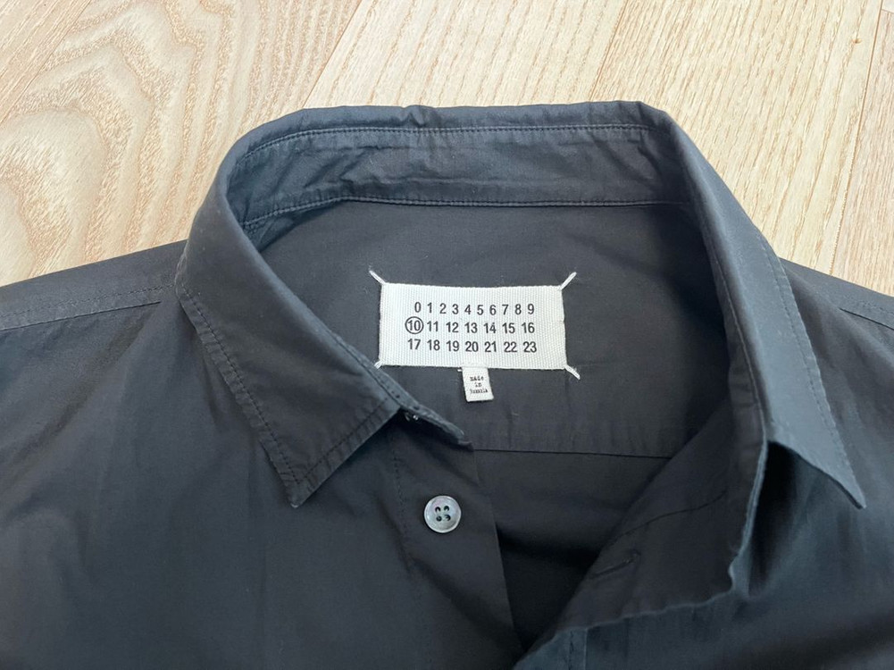 메종 마르지엘라 / 스티치 셔츠 블랙 / 39--2