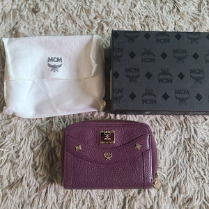 MCM/여성 반지갑 다크퍼플(톤 다운된 보라)전구성