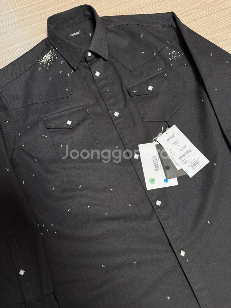 언더커버 24aw 마녀기 웨스턴 크로스 자수 셔츠 자켓 4--5