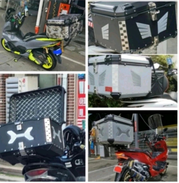 오토바이 탑박스 알루미늄탑박스 바이크용품 배달통 pcx125 nmax 오토바이용품(새상품) 이미지
