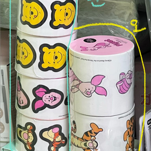 디즈니 롤스티커_위니 더 푸 푸/피글렛/티거