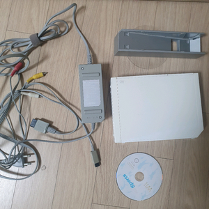닌텐도 wii 게임기 위 게임 타이틀 전원아답타 본체