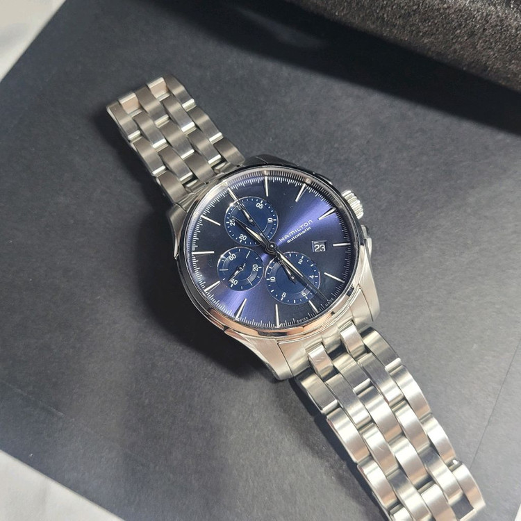 해밀턴 재즈마스터 오토매틱 크로노 청판 시계.--8