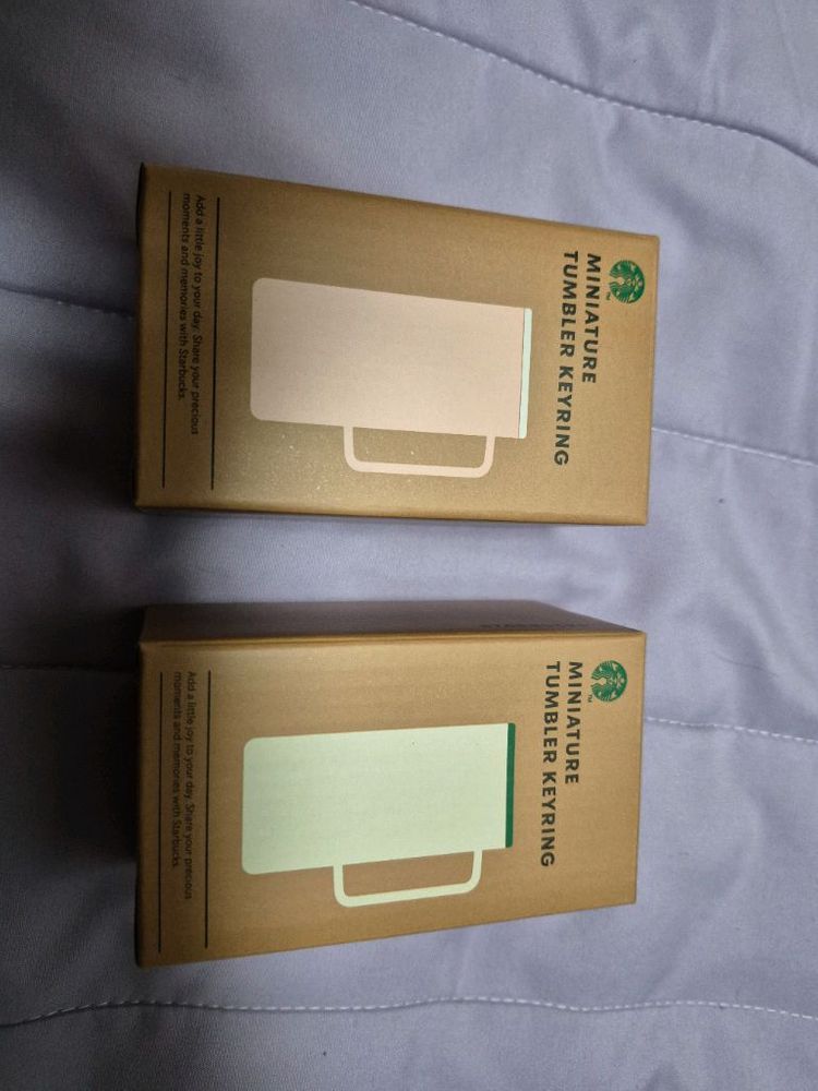 스타벅스 미니어쳐 텀블러 키링 미니 아이보리 미개봉 새상품--3