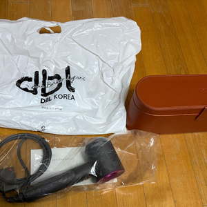 다이슨 코리아 정품 슈퍼소닉 수퍼소닉 헤어드라이기 니켈/푸시아 HD01 + 다이슨 정품 브라운 케이스