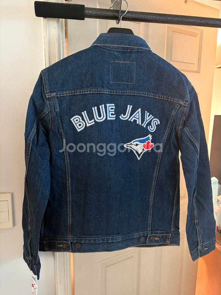 리바이스 트러커 데님 청자켓 Levis MLB x Toronto M사이즈--6
