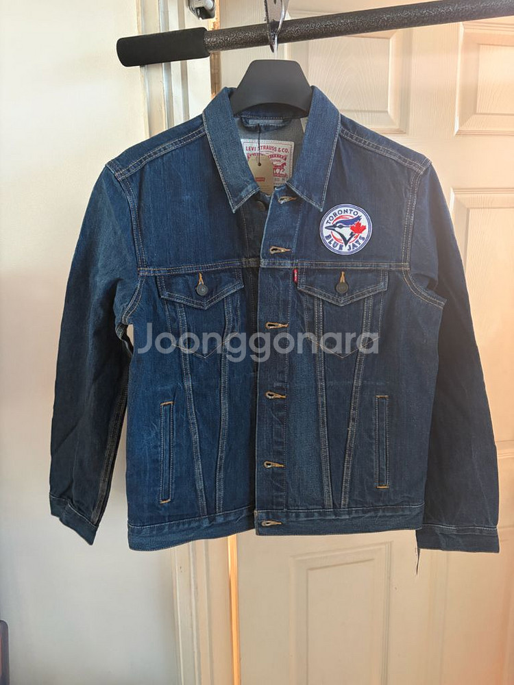 리바이스 트러커 데님 청자켓 Levis MLB x Toronto M사이즈--9