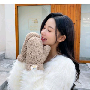 보들보들 겨울 여성 뽀글이 양털 벙어리장갑