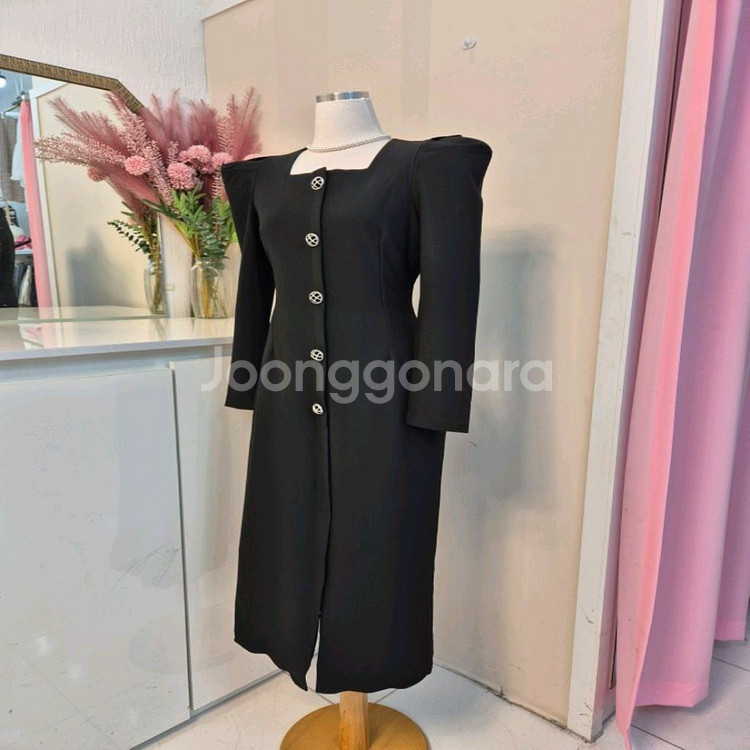 스퀘어넥 롱 원피스 하객룩 오피스룩 데이트룩(M)ㅡ무배--7