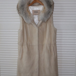 진도엘페 후드 밍크베스트 밍크코트