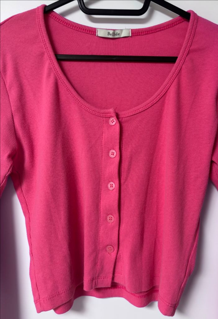 에이블리 베이델리 멜팅 유넥 골지 크롭 긴팔 가디건--5