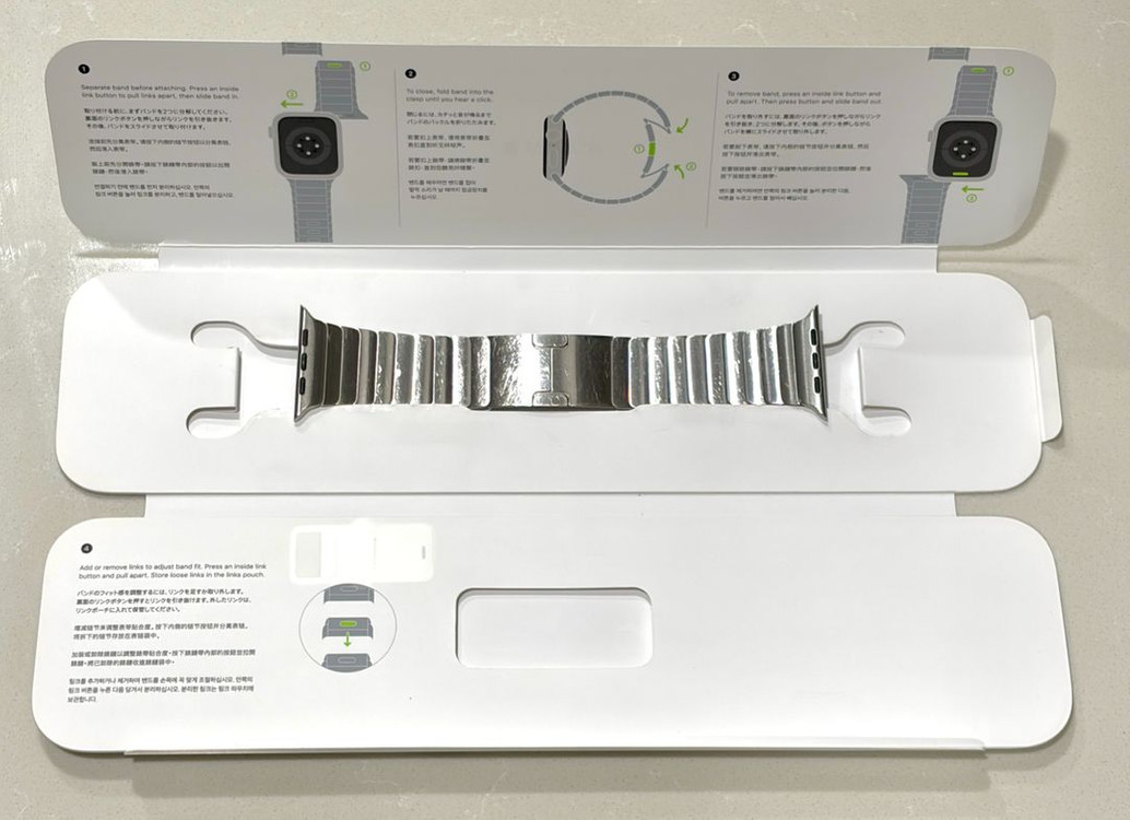 애플워치 링크 브레이슬릿 실버 42mm~49mm 이미지