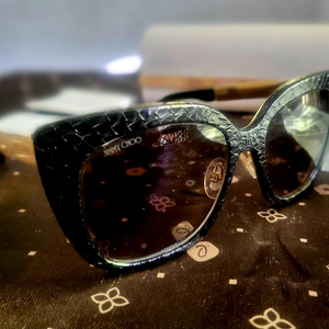 (미사용 새제품) 지미추 리얼 레더 (가죽커버) 선글라스