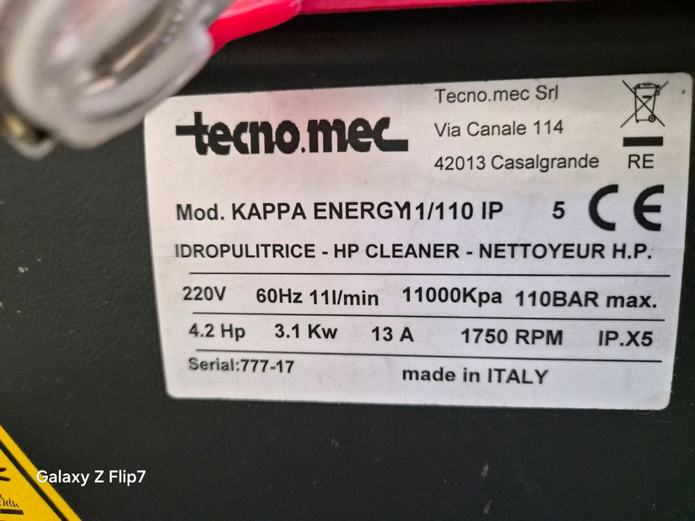 KAPPA ENERGY1/110 IP 고압세척기 이미지