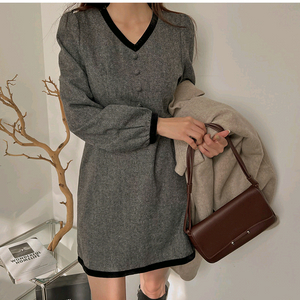 빅사이즈 원피스 차콜