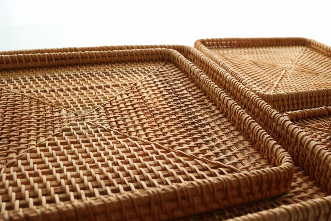 프리미엄라탄 사각플레이트세트 5사이즈 새제품 이미지