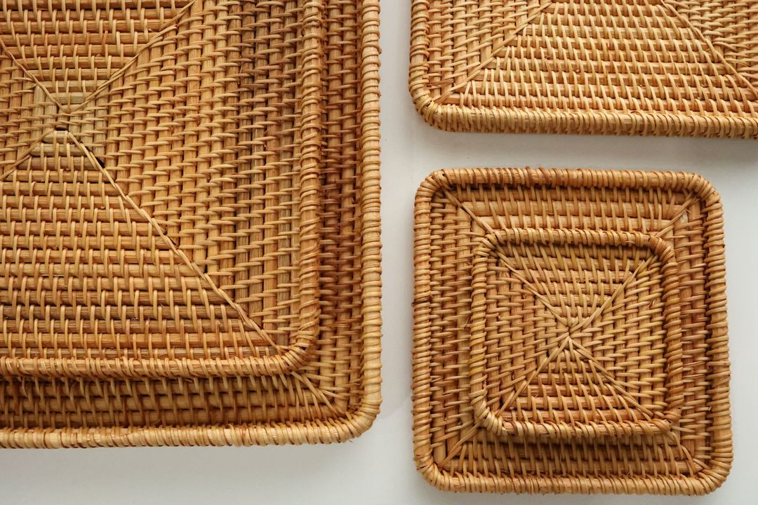 프리미엄라탄 사각플레이트세트 5사이즈 새제품 이미지