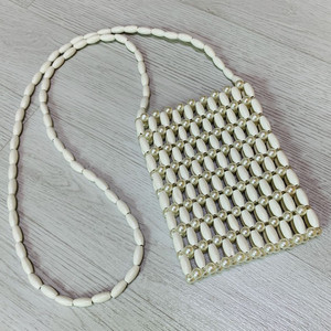 새것 > [MAYMAY] 메이메이 진주 우드 미니백