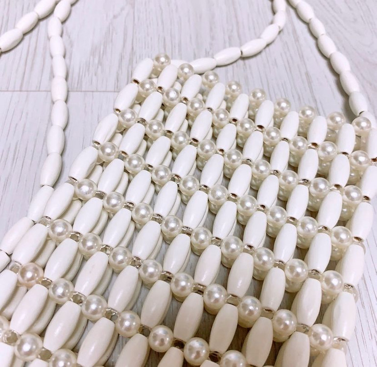 새것 > [MAYMAY] 메이메이 진주 우드 미니백--1