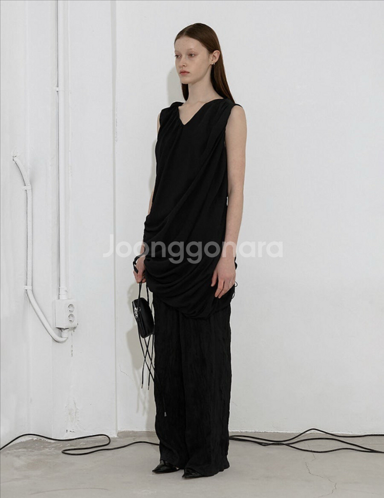 로우타이드 Low Tide 드레이프 쉬어 드레스--3