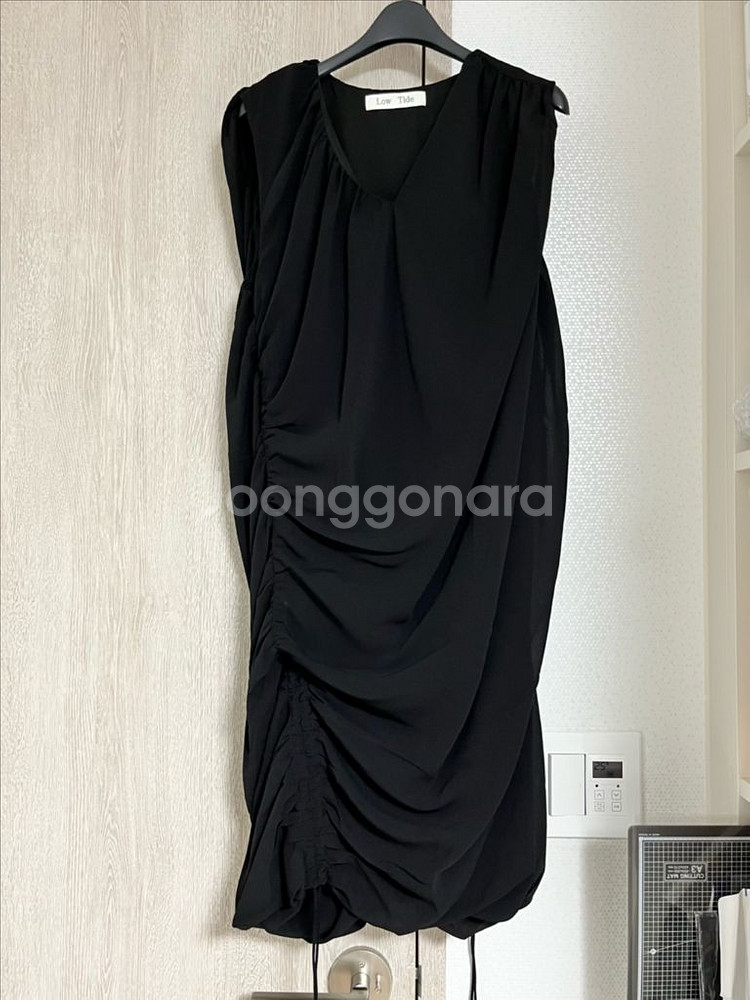 로우타이드 Low Tide 드레이프 쉬어 드레스--5