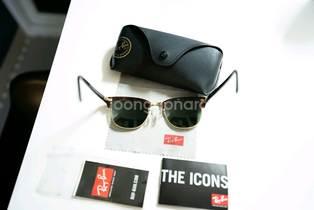 레이벤 클럽마스터 rb3066 51ㅁ21 사이즈 선글라스 팝니다.--9