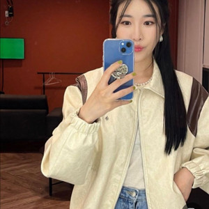 아비에무아 페이크 레더 심볼 점퍼 레더자켓 사이즈1