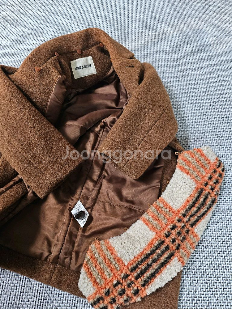 데님인더박스 울 코트 110 새컨디션--2