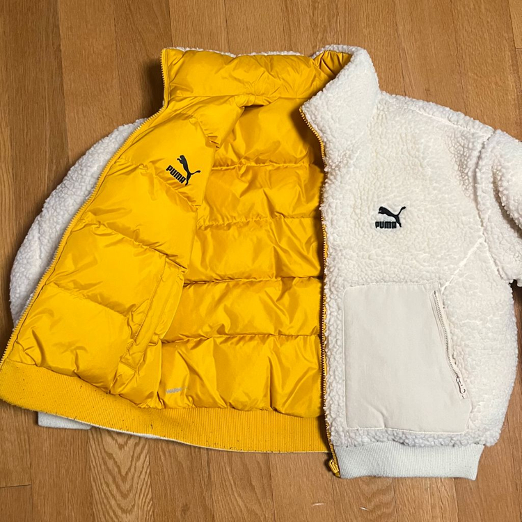 푸마 리버시블 후리스 패딩 S--5