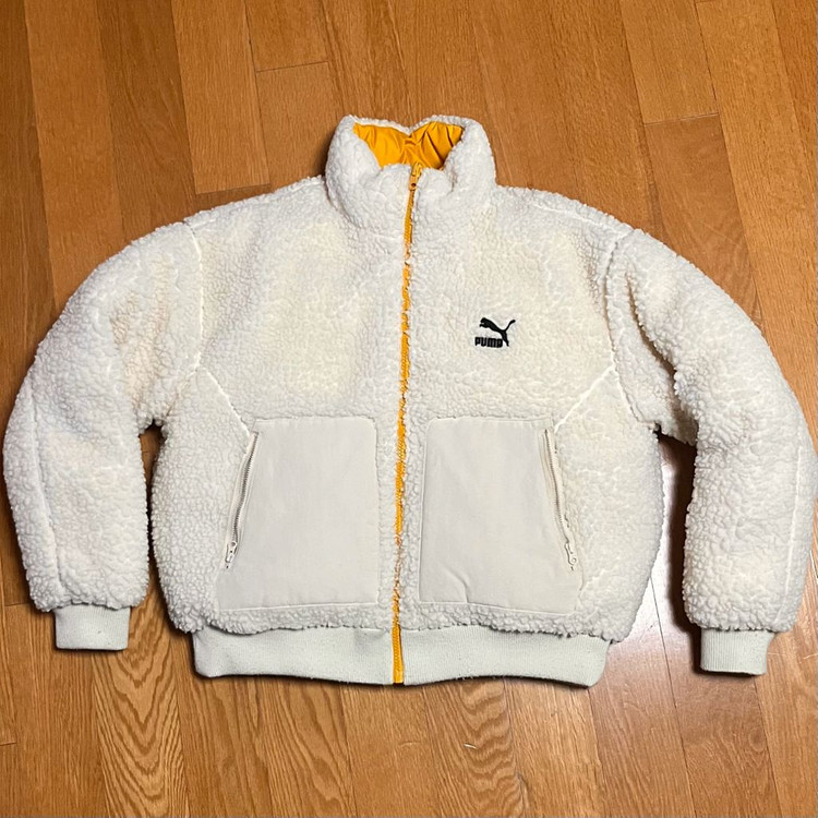 푸마 리버시블 후리스 패딩 S--8