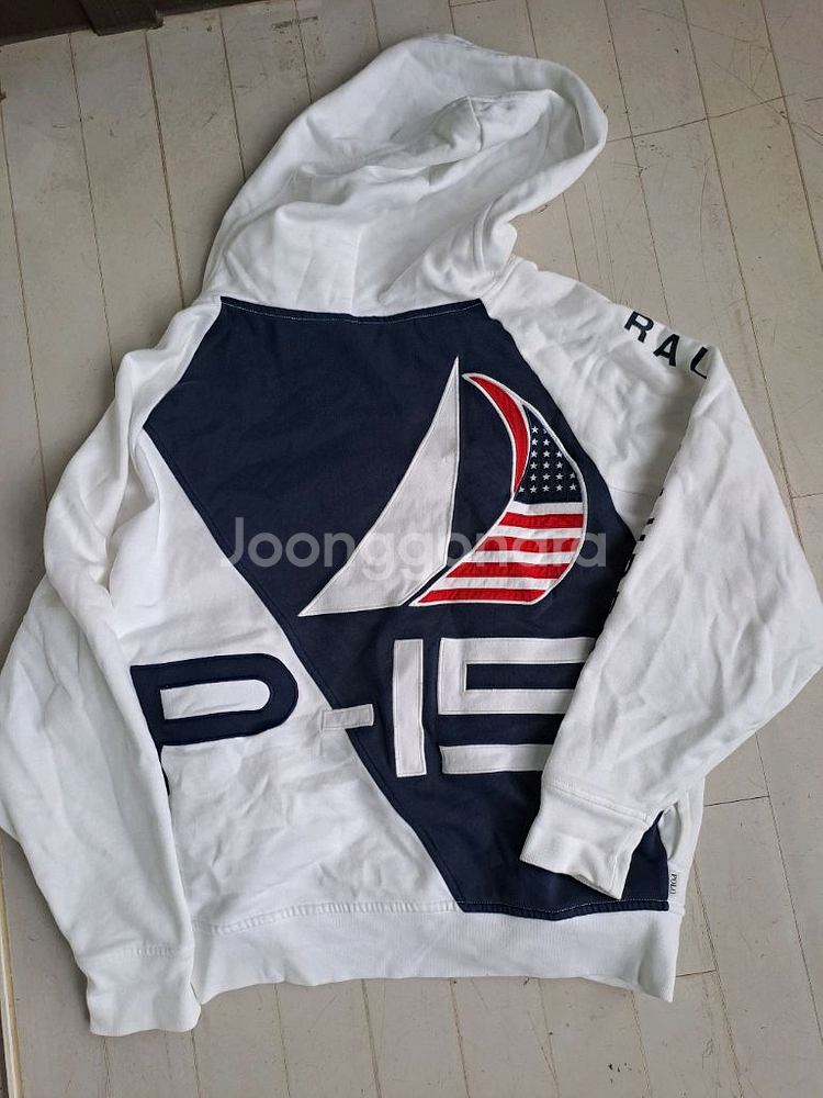 폴로흰색후드짚업--3