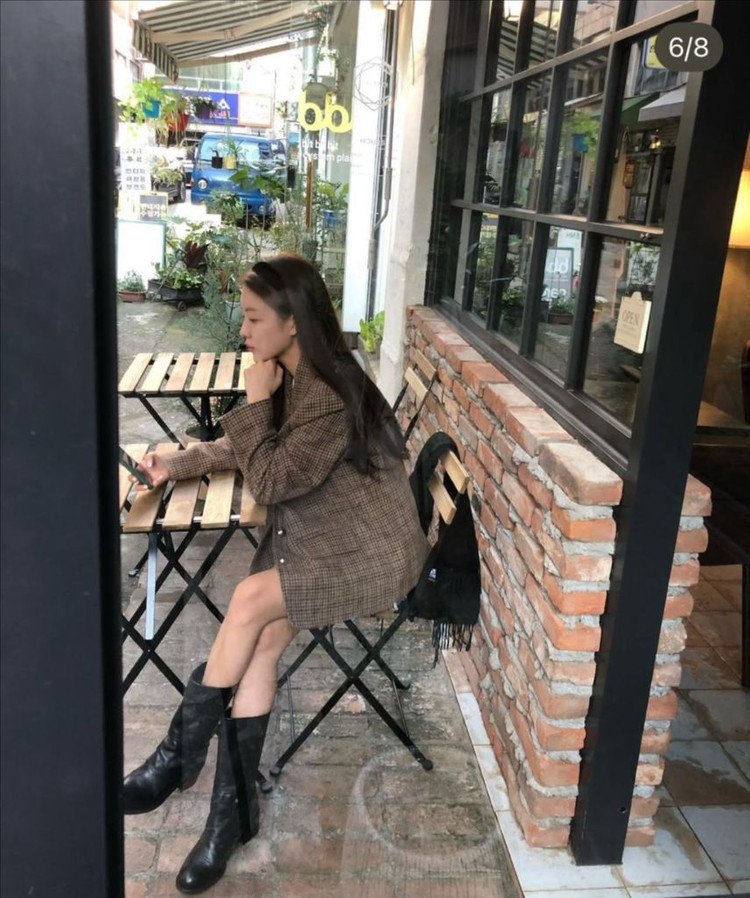 하엄지 루흐 루이스 울 체크 자켓 이미지