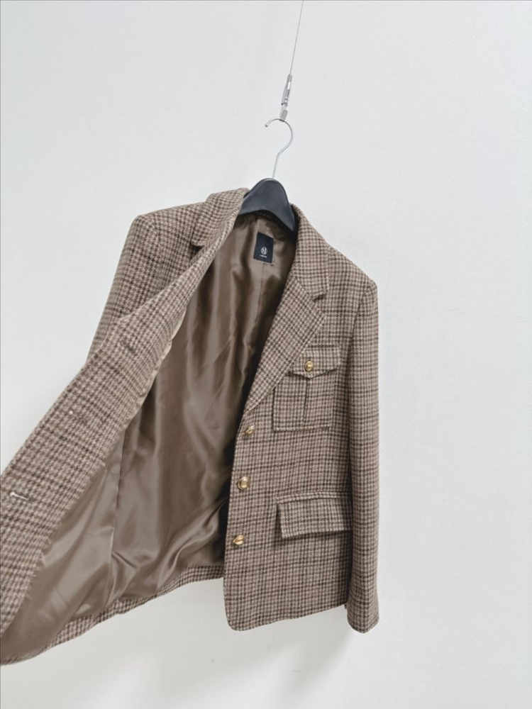 하엄지 루흐 루이스 울 체크 자켓 이미지