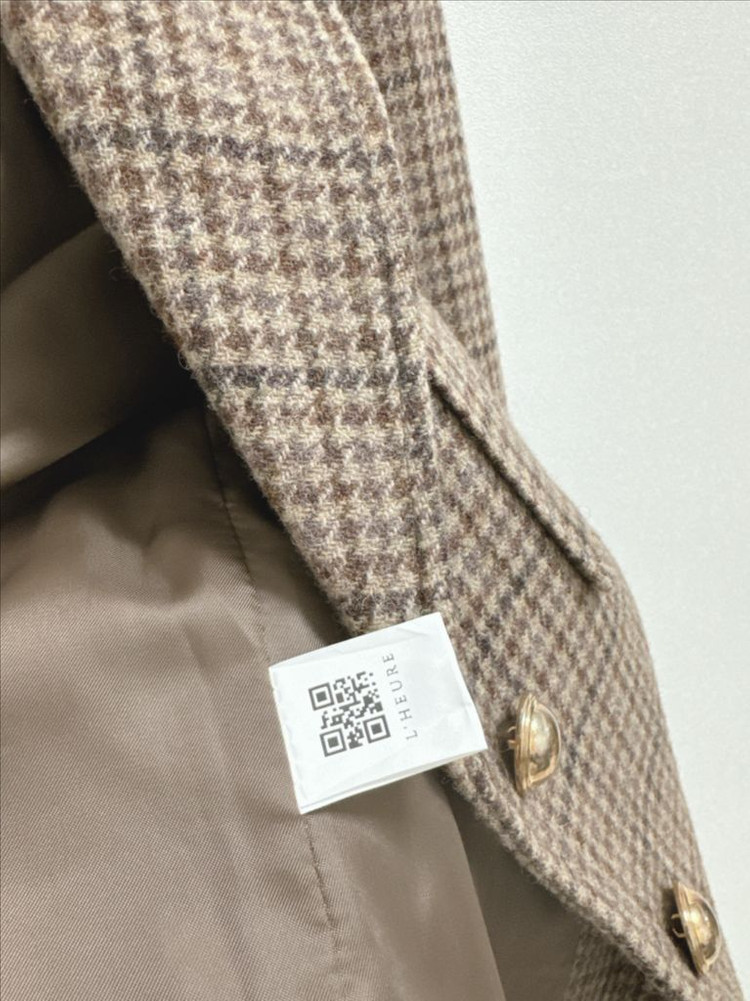 하엄지 루흐 루이스 울 체크 자켓 이미지