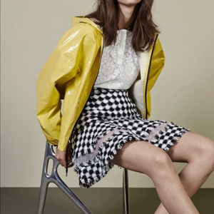 MSGM 오간자 하운드투스 트위드 스커트 새상품