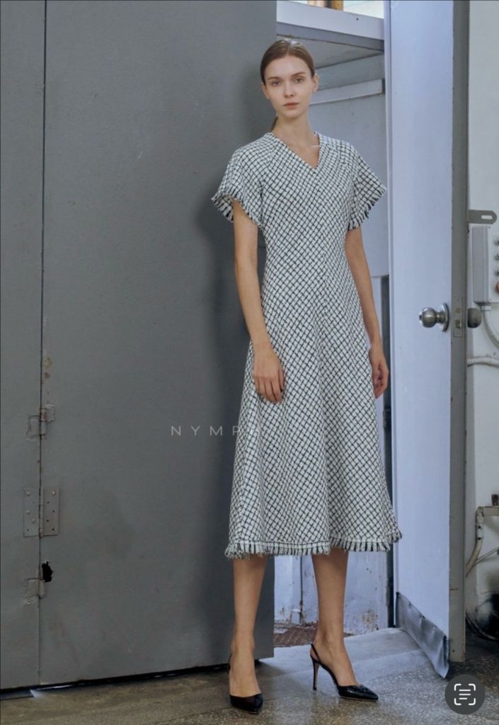 글로우앤님프 트위드 롱 원피스--1