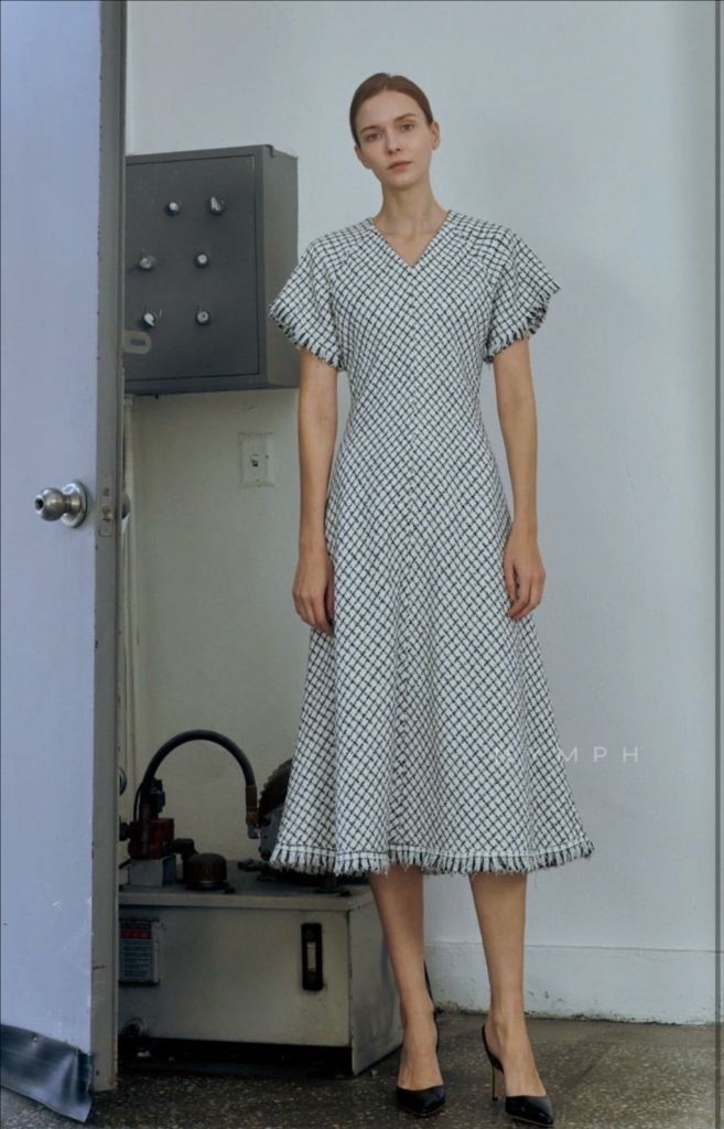 글로우앤님프 트위드 롱 원피스--2