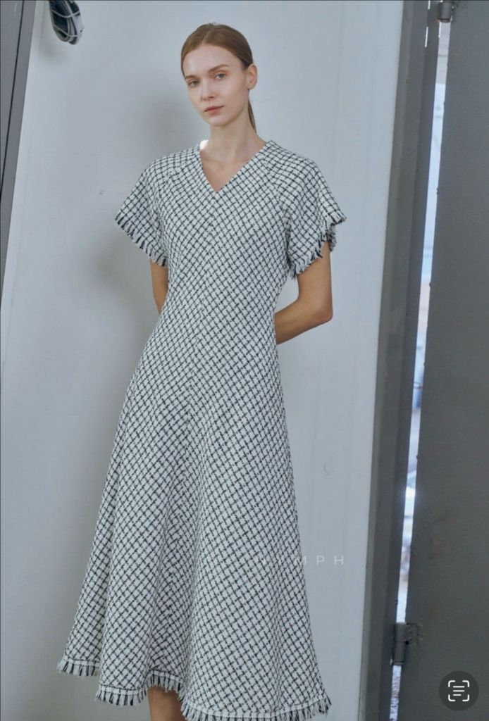 글로우앤님프 트위드 롱 원피스--3