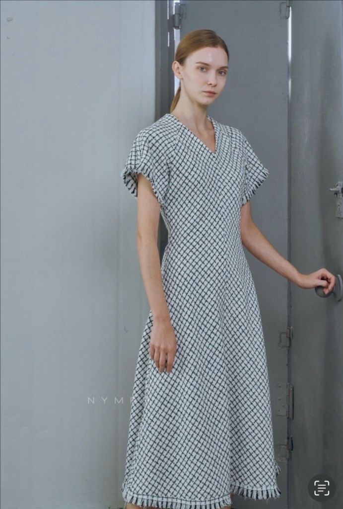 글로우앤님프 트위드 롱 원피스--4