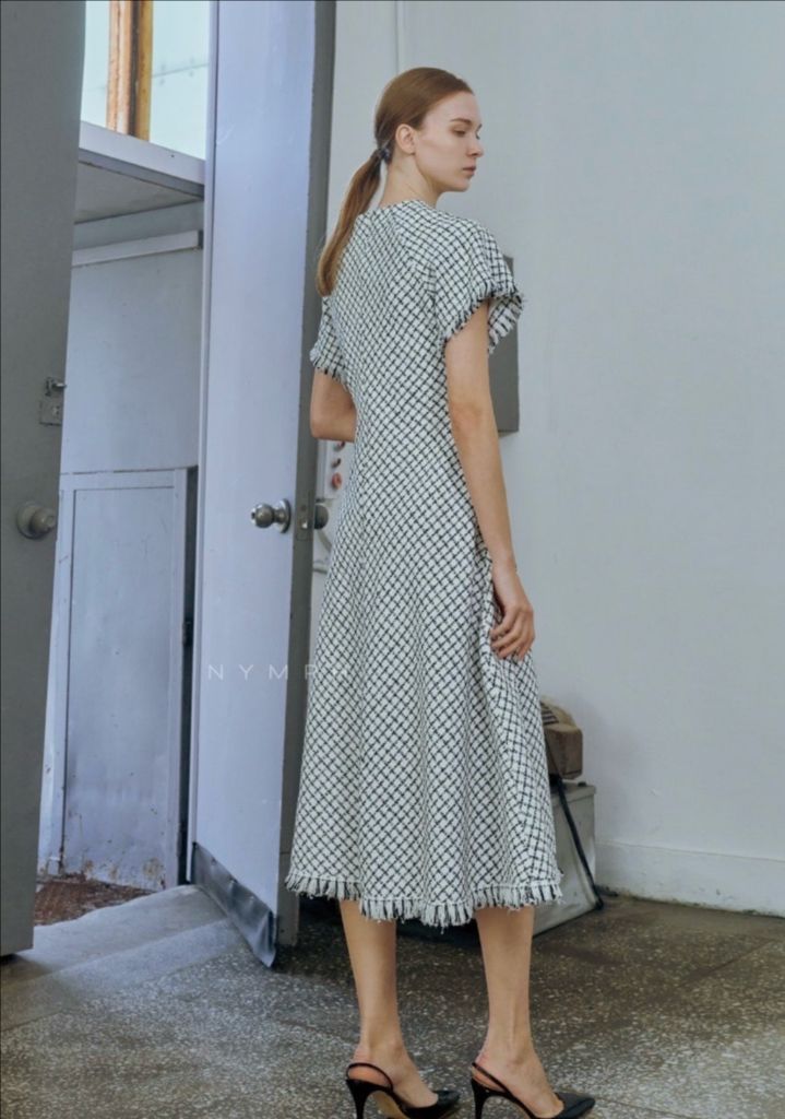 글로우앤님프 트위드 롱 원피스--5