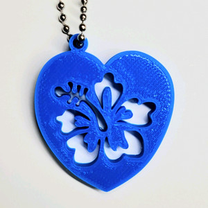 하와이안 플라워 히비스커스 키링 키체인