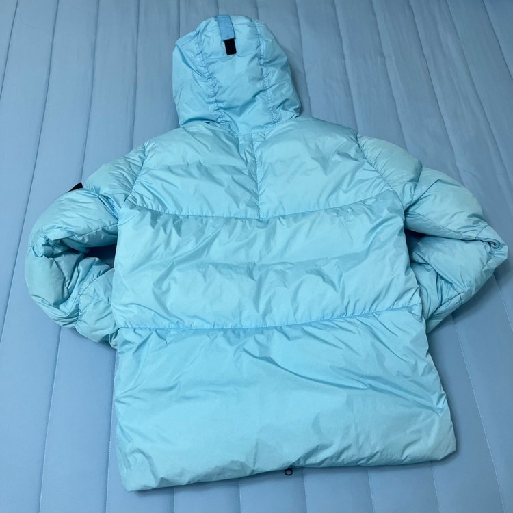 스톤아일랜드 크링클렙스 후드 패딩--1