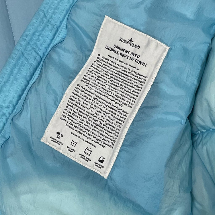 스톤아일랜드 크링클렙스 후드 패딩--4