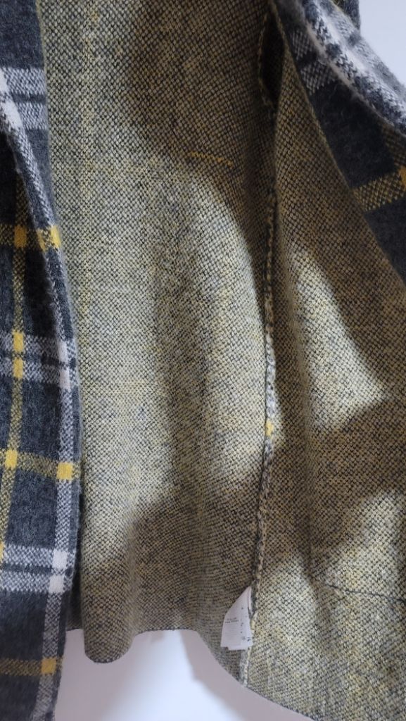 타하리 체크 후드 롱가디건--3