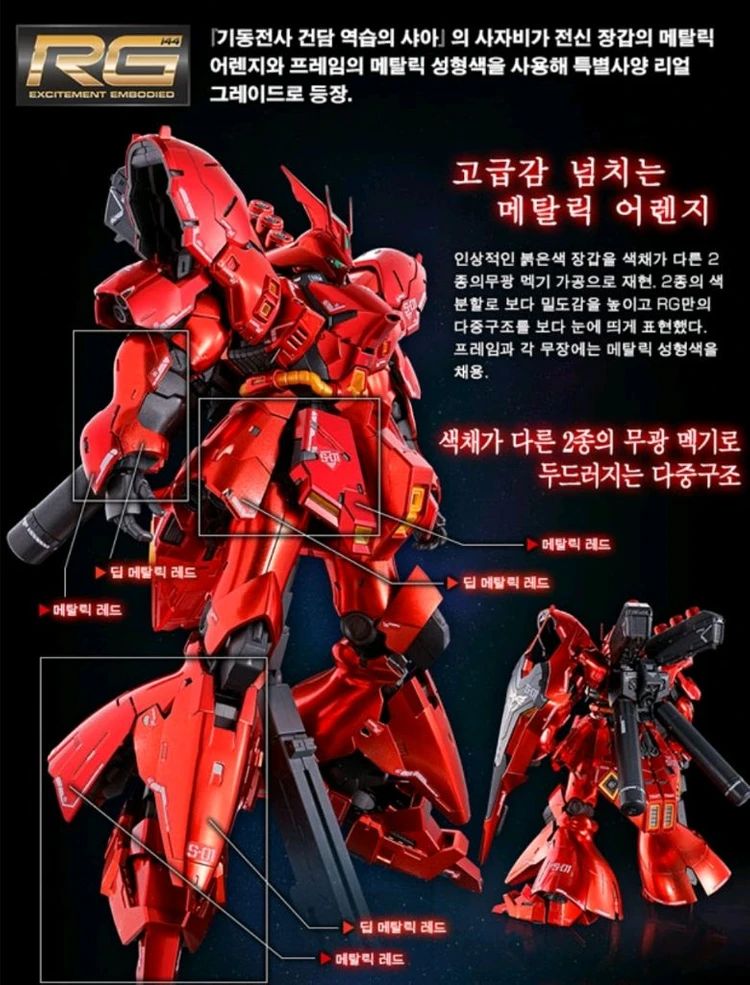 반다이 건담 RG 사자비 스페셜 코팅 Ver. [프리미엄 반다이] 이미지