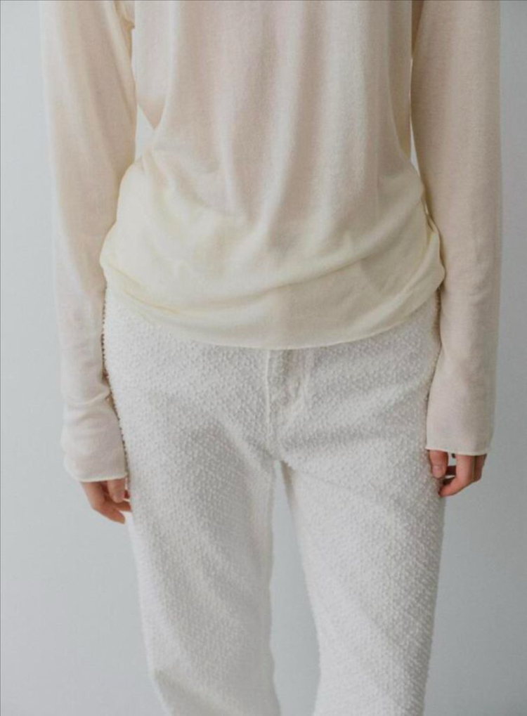 LETTER 레터 데미지 데님 오프화이트 [Exclusive] Amor damage denim (off white)--5