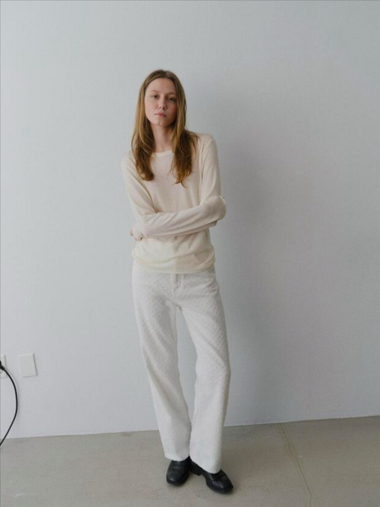 LETTER 레터 데미지 데님 오프화이트 [Exclusive] Amor damage denim (off white)--6